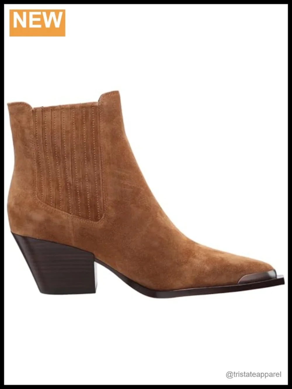 PAIGE Women's Lyra Ankle Boot Suede Pointed Toe Chelsea Boot